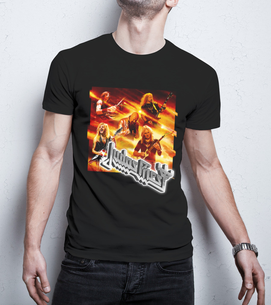 Judas Priest Firepower Tour Band Members Collage T-Shirt