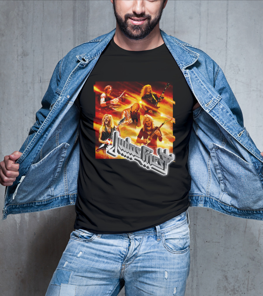 Judas Priest Firepower Tour Band Members Collage T-Shirt