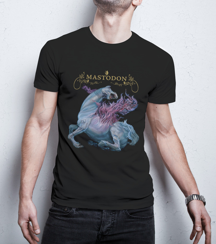 Mastodon Fiery Horse Artwork T-Shirt