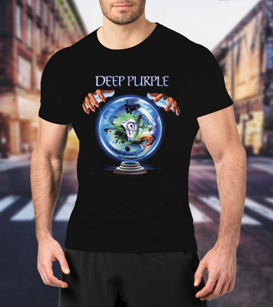 Deep Purple Crystal Ball Hands Album Art T-Shirt