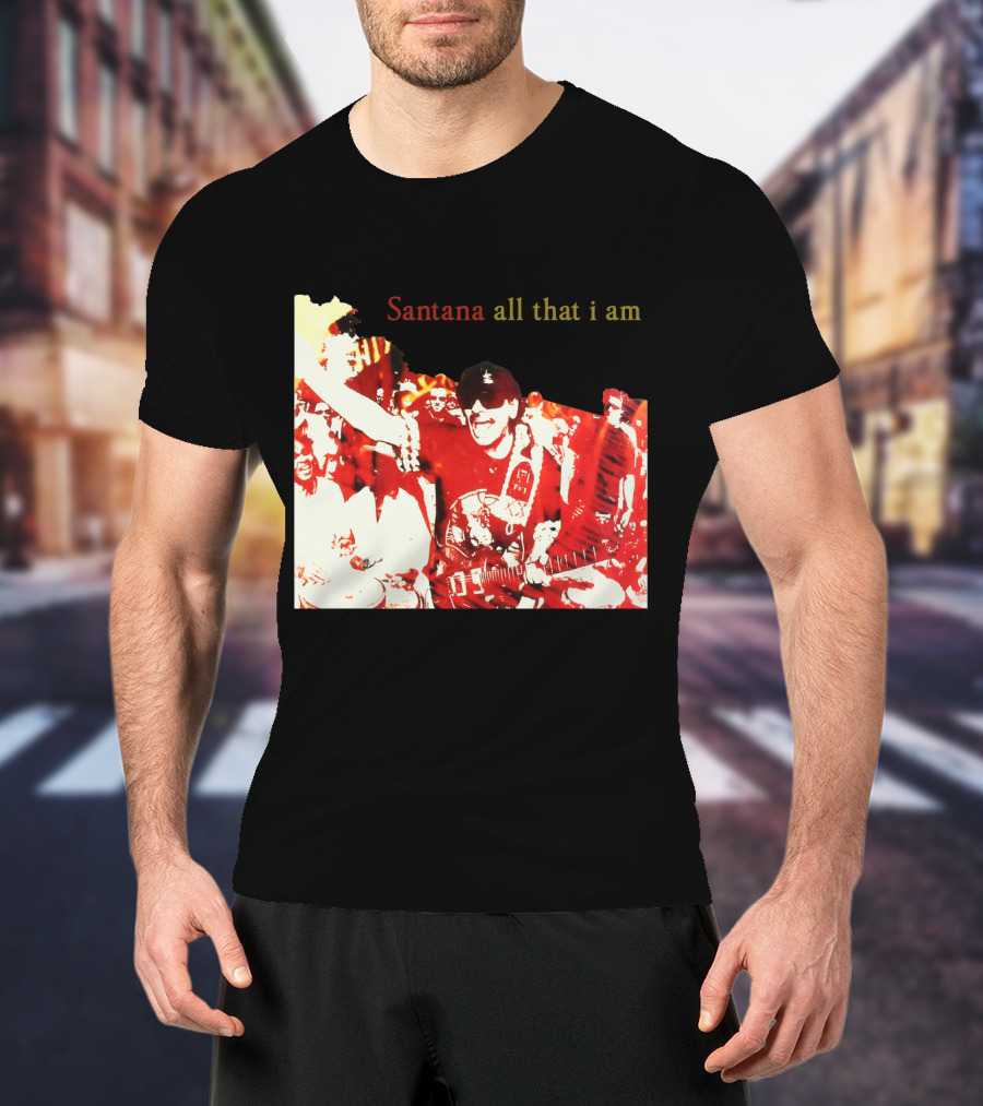 Santana All That I Am Red And White Guitarist T-Shirt