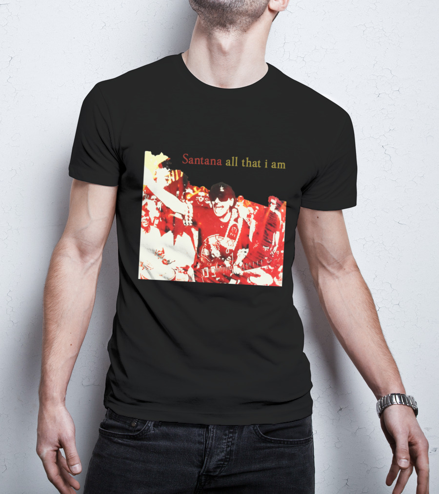 Santana All That I Am Red And White Guitarist T-Shirt