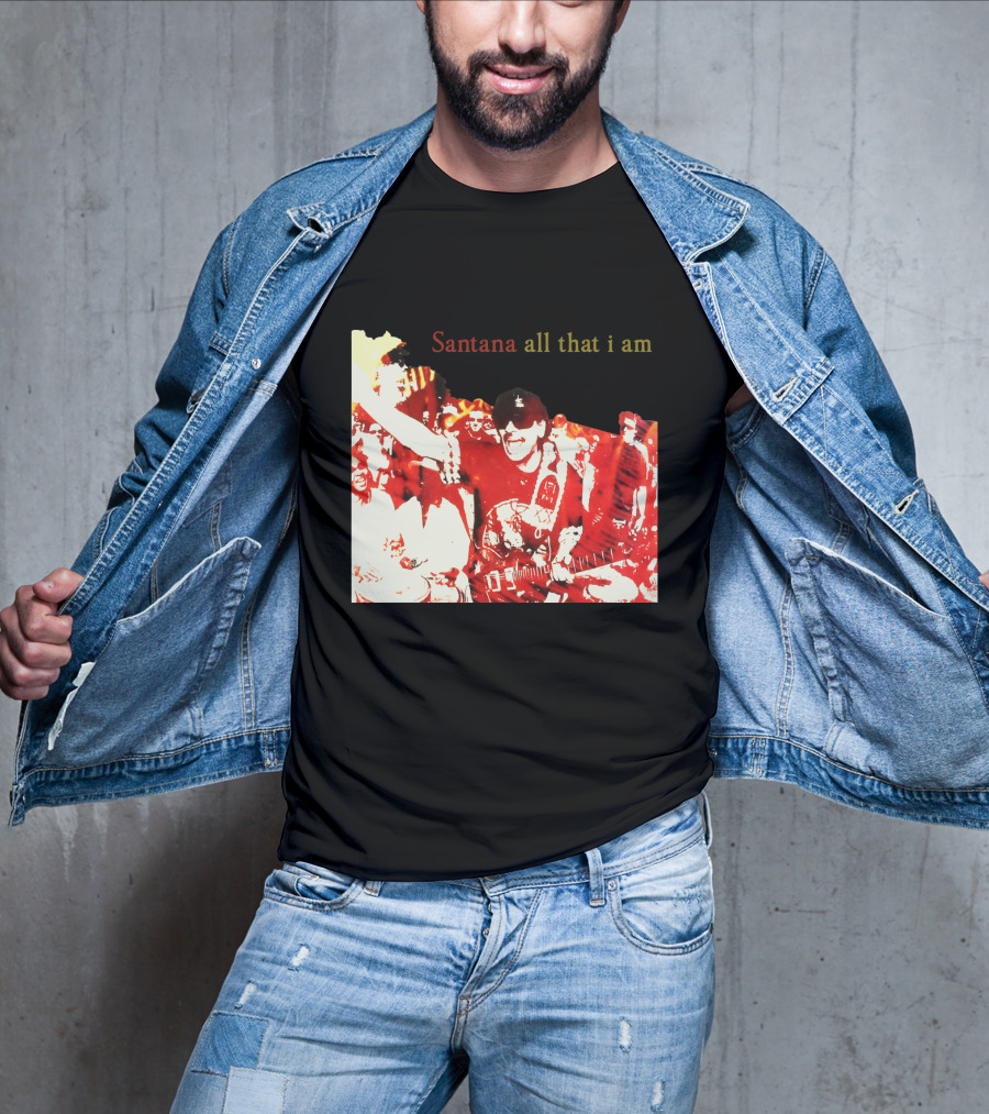 Santana All That I Am Red And White Guitarist T-Shirt