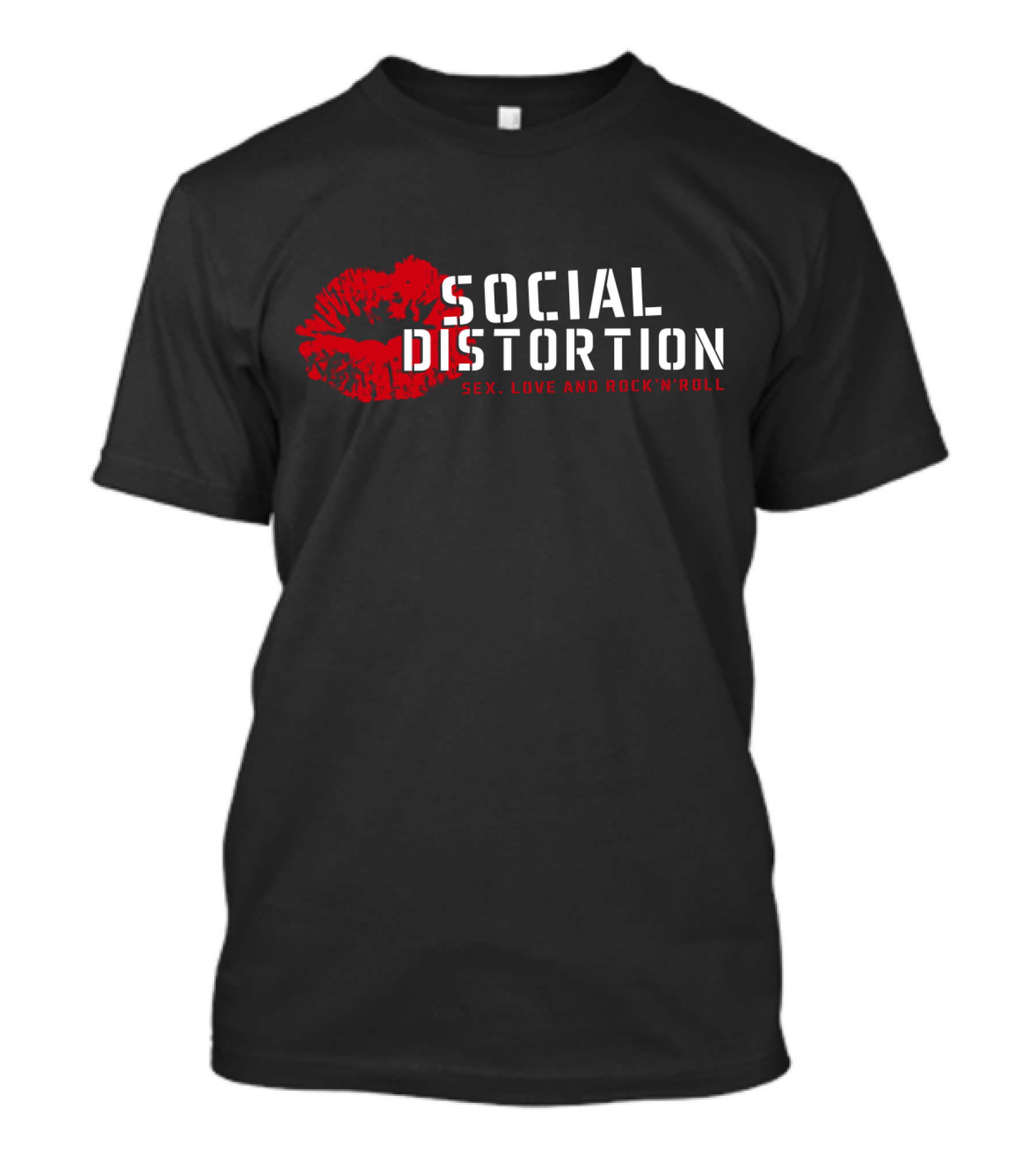 Social Distortion Sex Love And Rock 'N' Roll Red Lips T-Shirt
