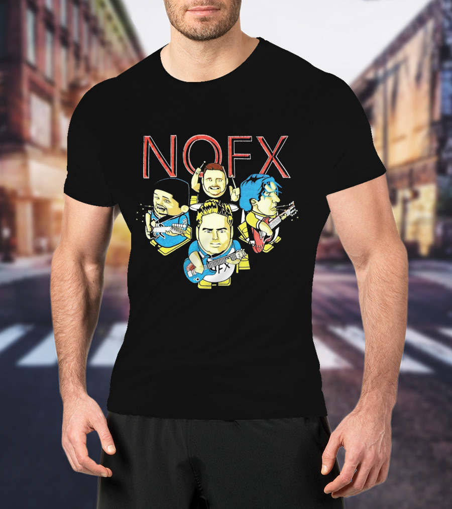 Nofx Cartoon Band Members T-Shirt