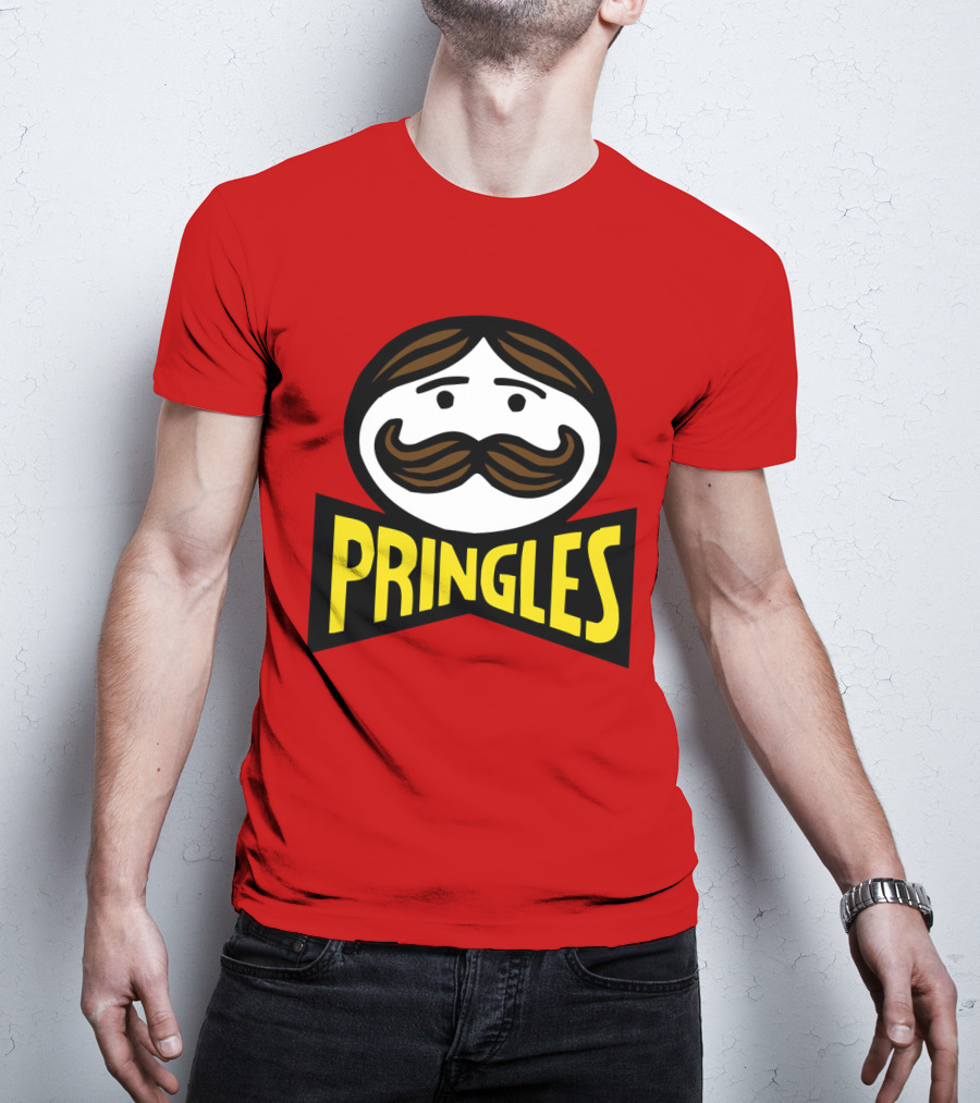 Prm 36 Pringles Logo Mustache And Bowtie T-Shirt
