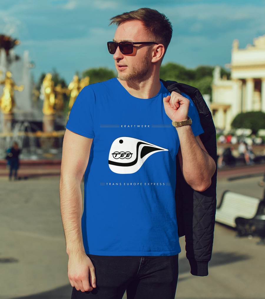 Kraftwerk Trans Europe Express Tee Bird Logo Blue T-Shirt