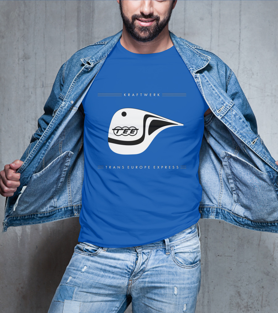 Kraftwerk Trans Europe Express Tee Bird Logo Blue T-Shirt