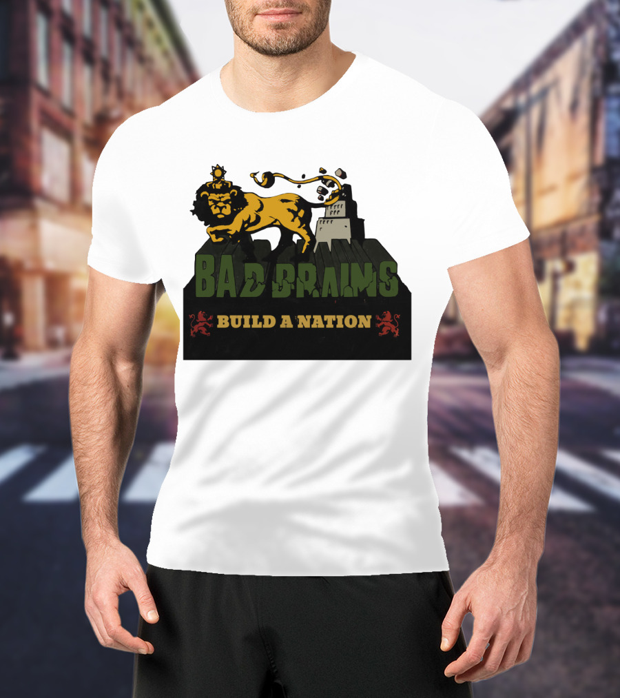 Bad Brains Build A Nation Lion Reggae Punk T-Shirt