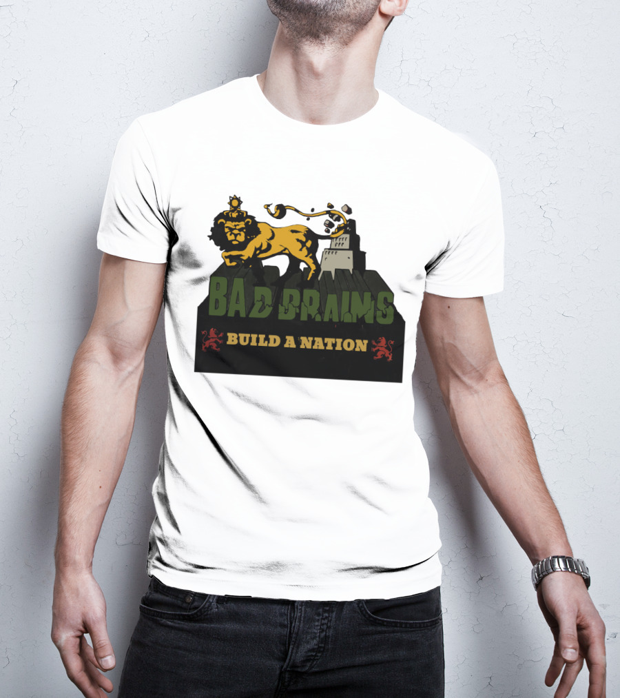 Bad Brains Build A Nation Lion Reggae Punk T-Shirt