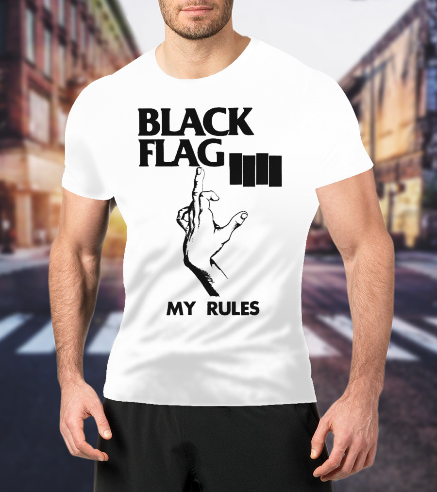 Black Flag My Rules T-Shirt