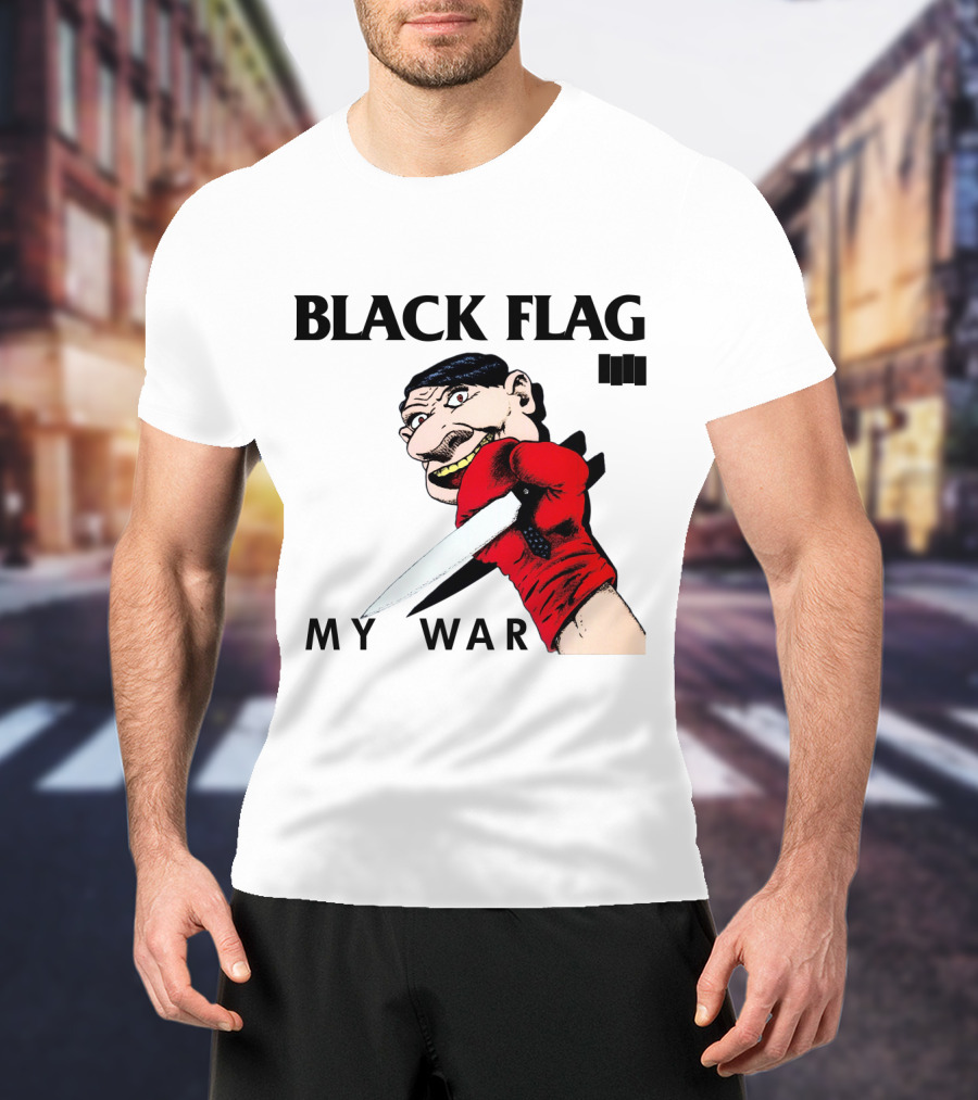 Black Flag My War Knife T-Shirt