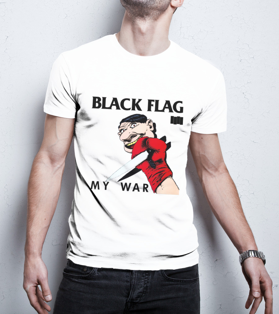 Black Flag My War Knife T-Shirt