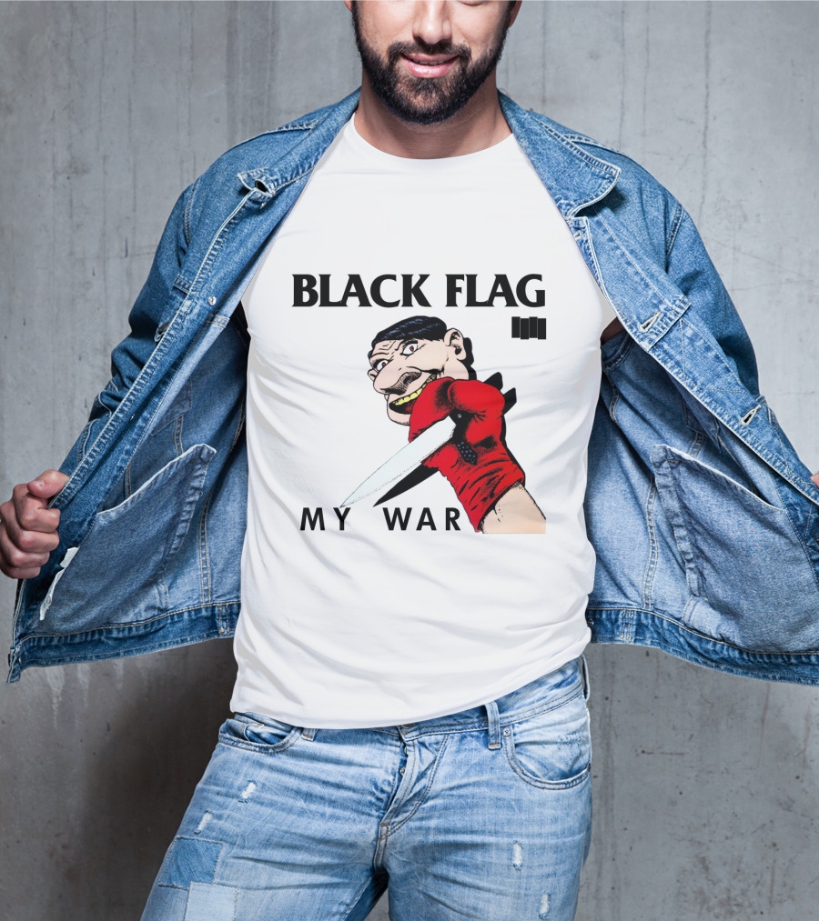 Black Flag My War Knife T-Shirt