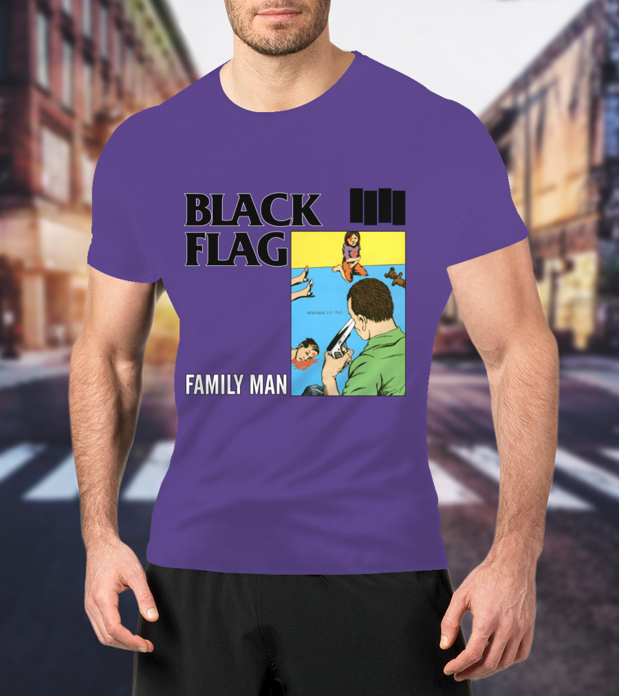 Black Flag Family Man - Nervous 23-1983 T-Shirt