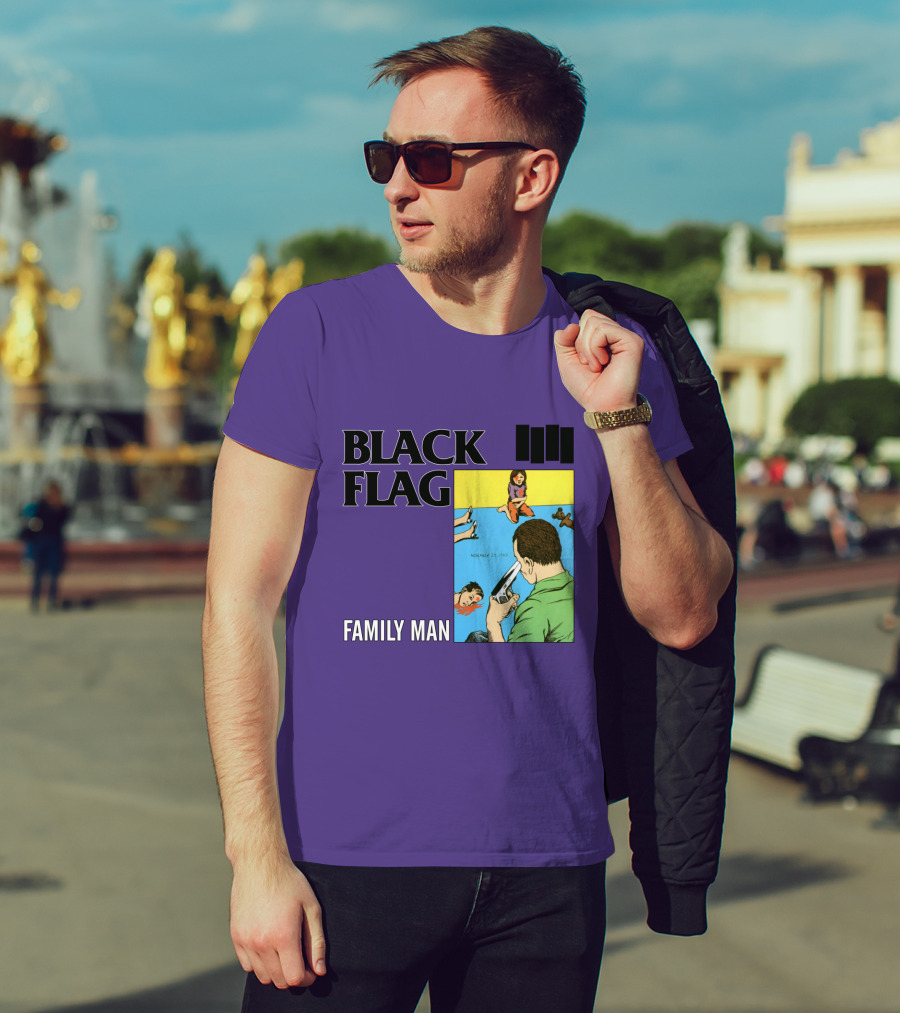 Black Flag Family Man - Nervous 23-1983 T-Shirt