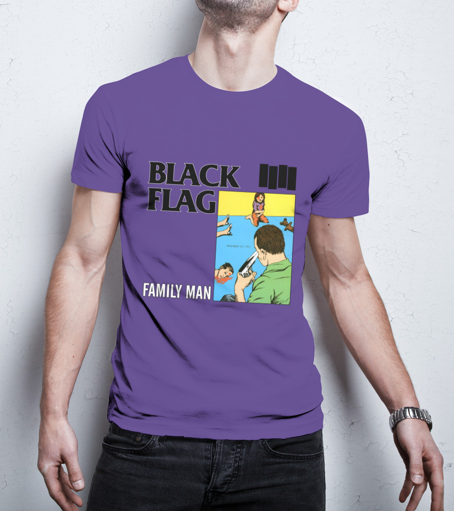 Black Flag Family Man - Nervous 23-1983 T-Shirt
