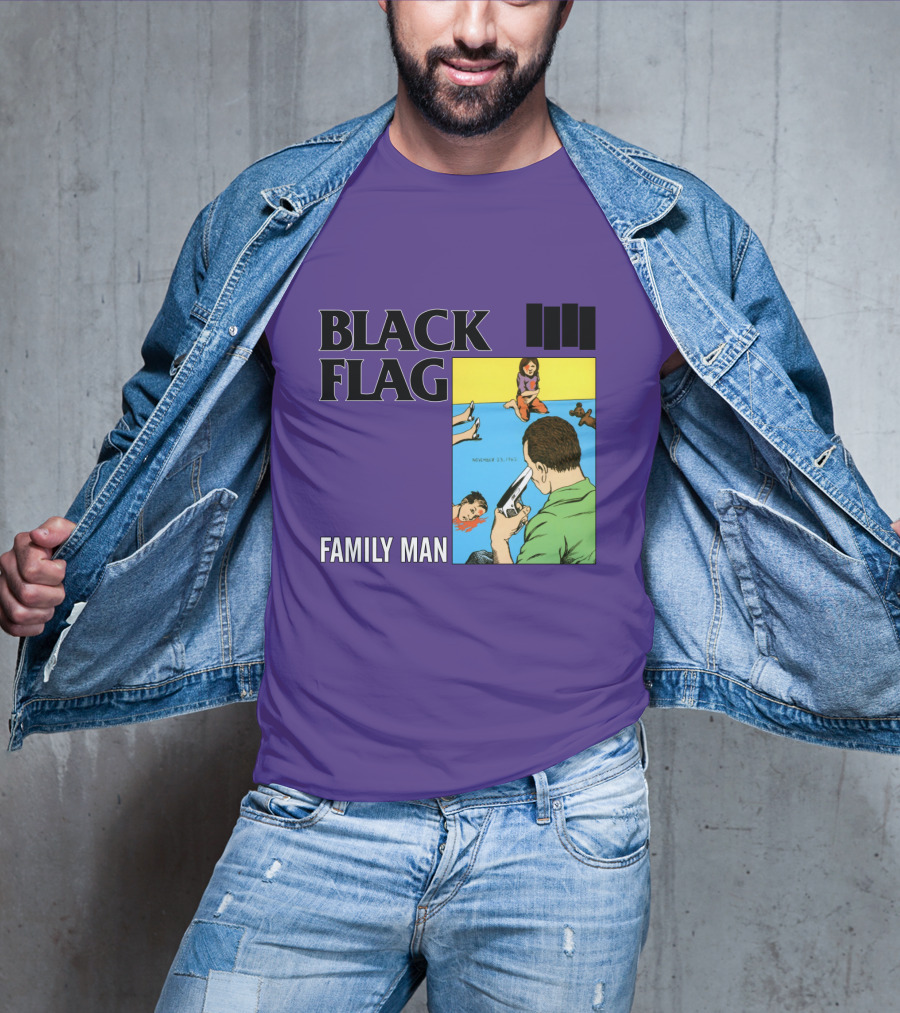 Black Flag Family Man - Nervous 23-1983 T-Shirt