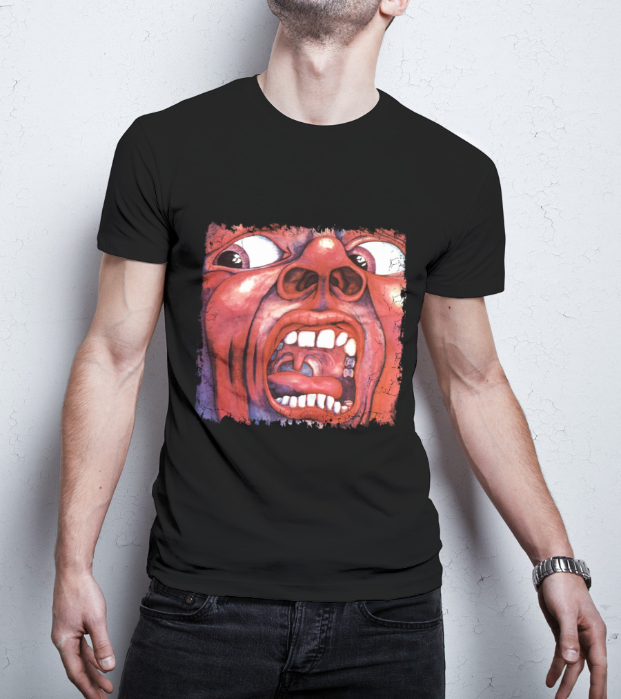 KC 03 In The Court Of The Crimson King Album Art Distorted Red Face T-Shirt