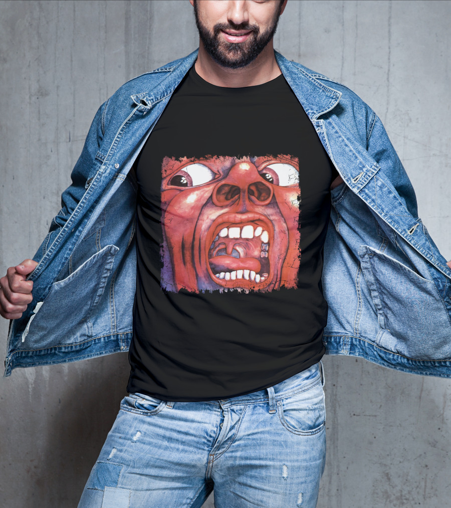 KC 03 In The Court Of The Crimson King Album Art Distorted Red Face T-Shirt