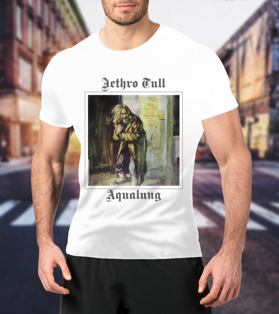 Jethro Tull Aqualung Album Cover Homeless Man Artwork T-Shirt