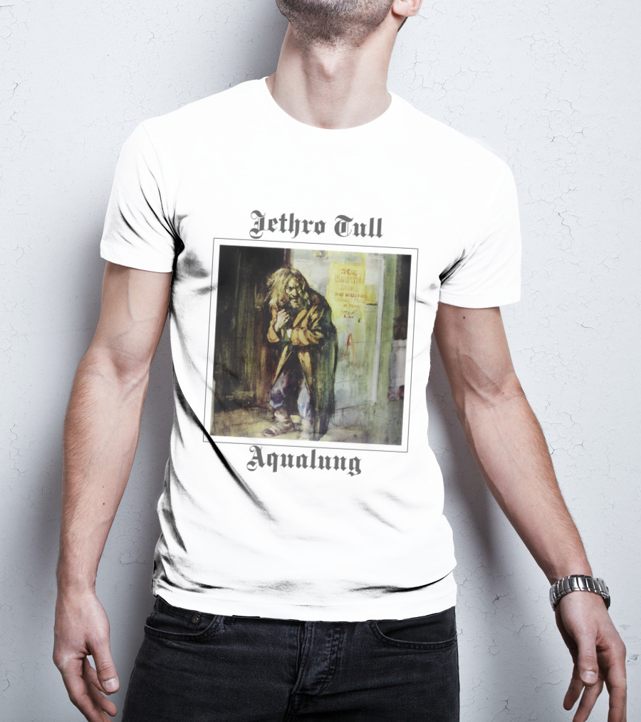 Jethro Tull Aqualung Album Cover Homeless Man Artwork T-Shirt