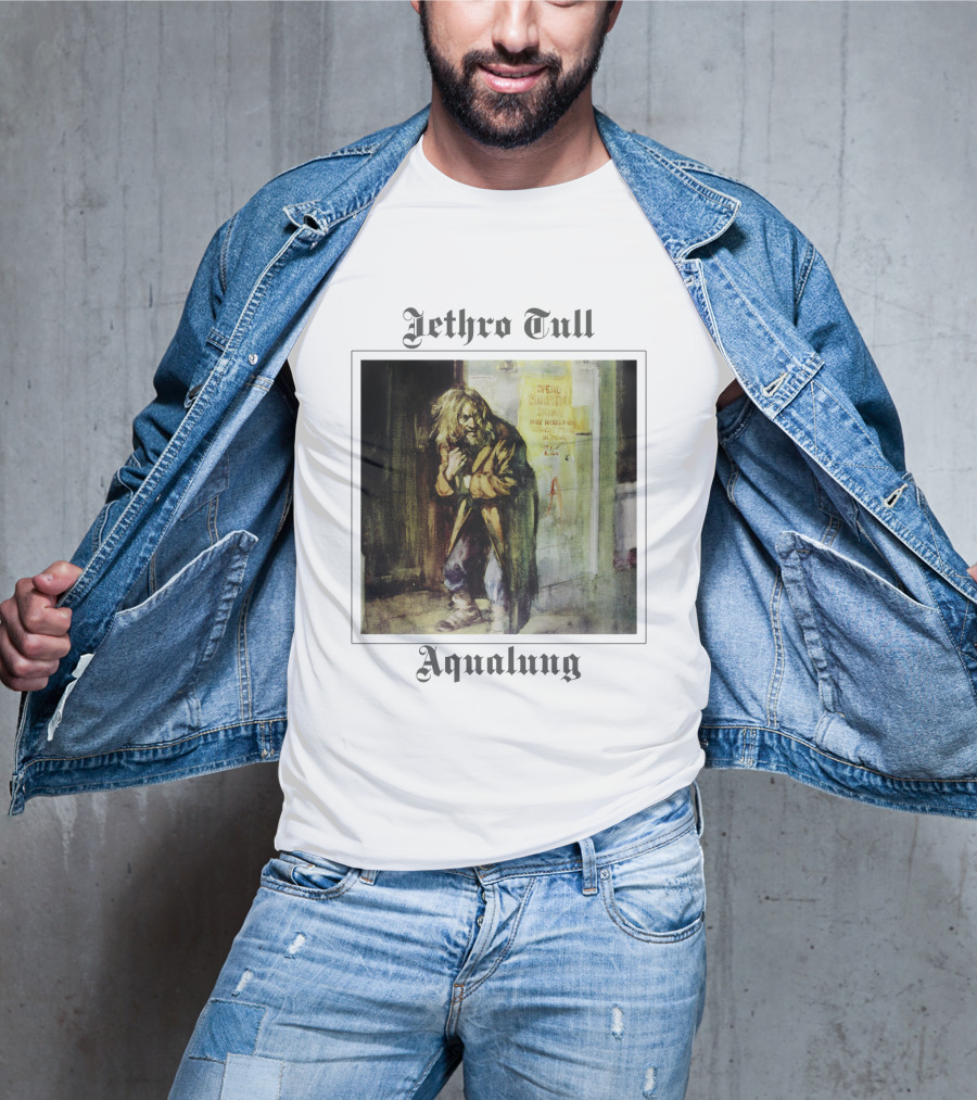 Jethro Tull Aqualung Album Cover Homeless Man Artwork T-Shirt
