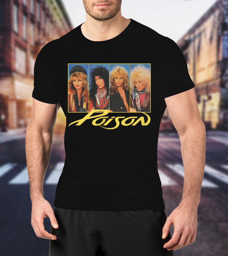 Poison Band Members 80S Glam Metal T-Shirt