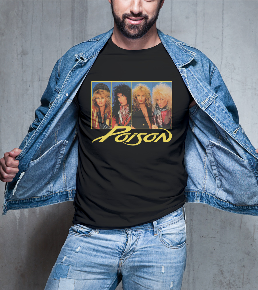 Poison Band Members 80S Glam Metal T-Shirt