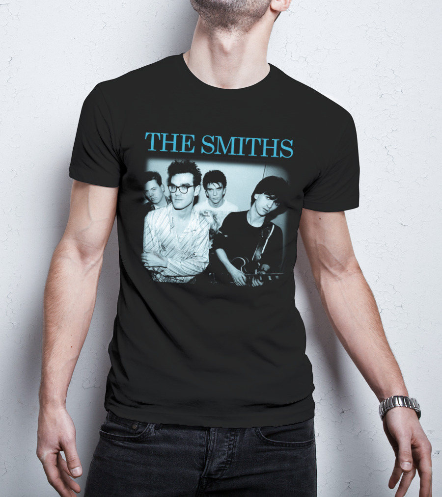 The Smiths Band Photo Black And Blue T-Shirt