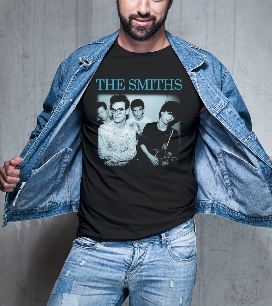 The Smiths Band Photo Black And Blue T-Shirt