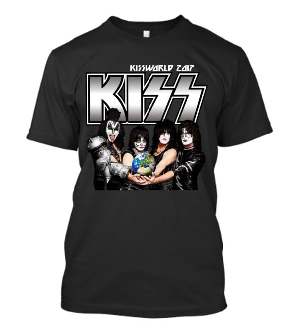 Kiss Kissworld 2017 Tour Holding Earth T-Shirt