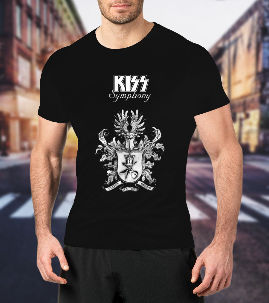 Kiss Symphony Virtus Consistit Coat Of Arms T-Shirt