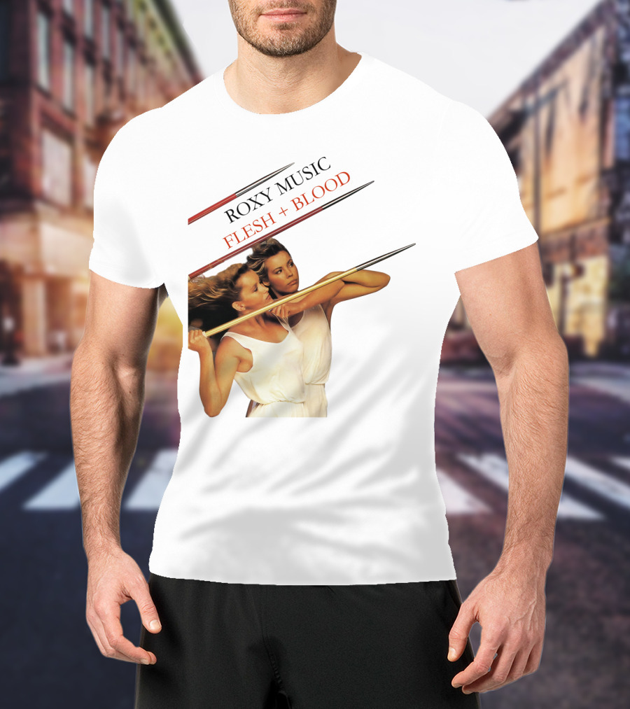Roxy Music Flesh + Blood Album Cover Artwork T-Shirt