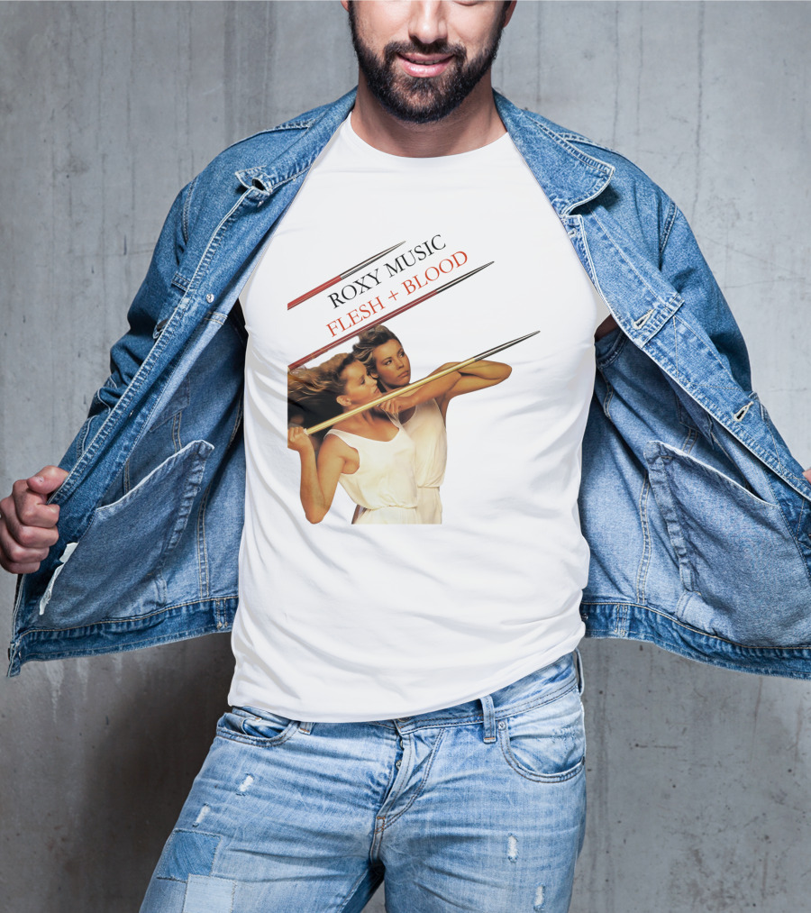 Roxy Music Flesh + Blood Album Cover Artwork T-Shirt