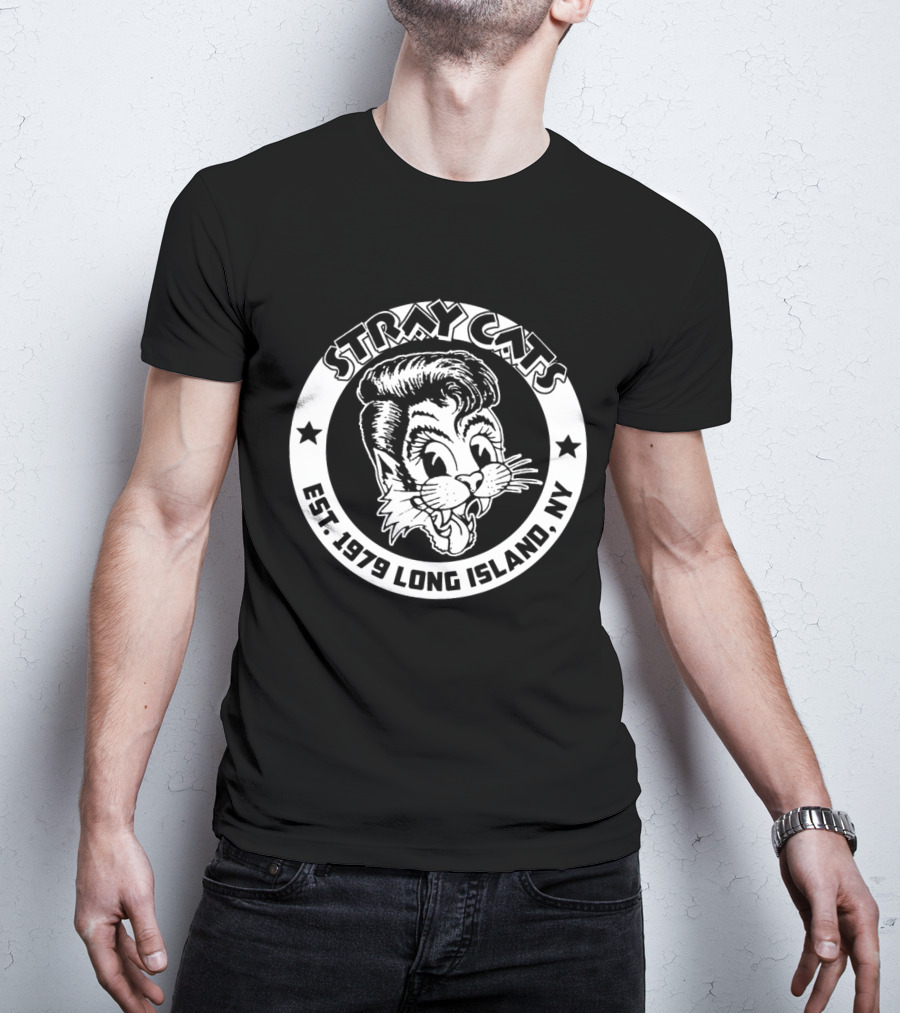 Stray Cats Est. 1979 Long Island Ny Retro T-Shirt
