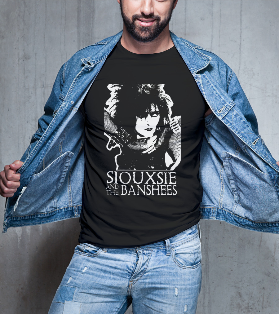 Siouxsie And The Banshees Black And White T-Shirt