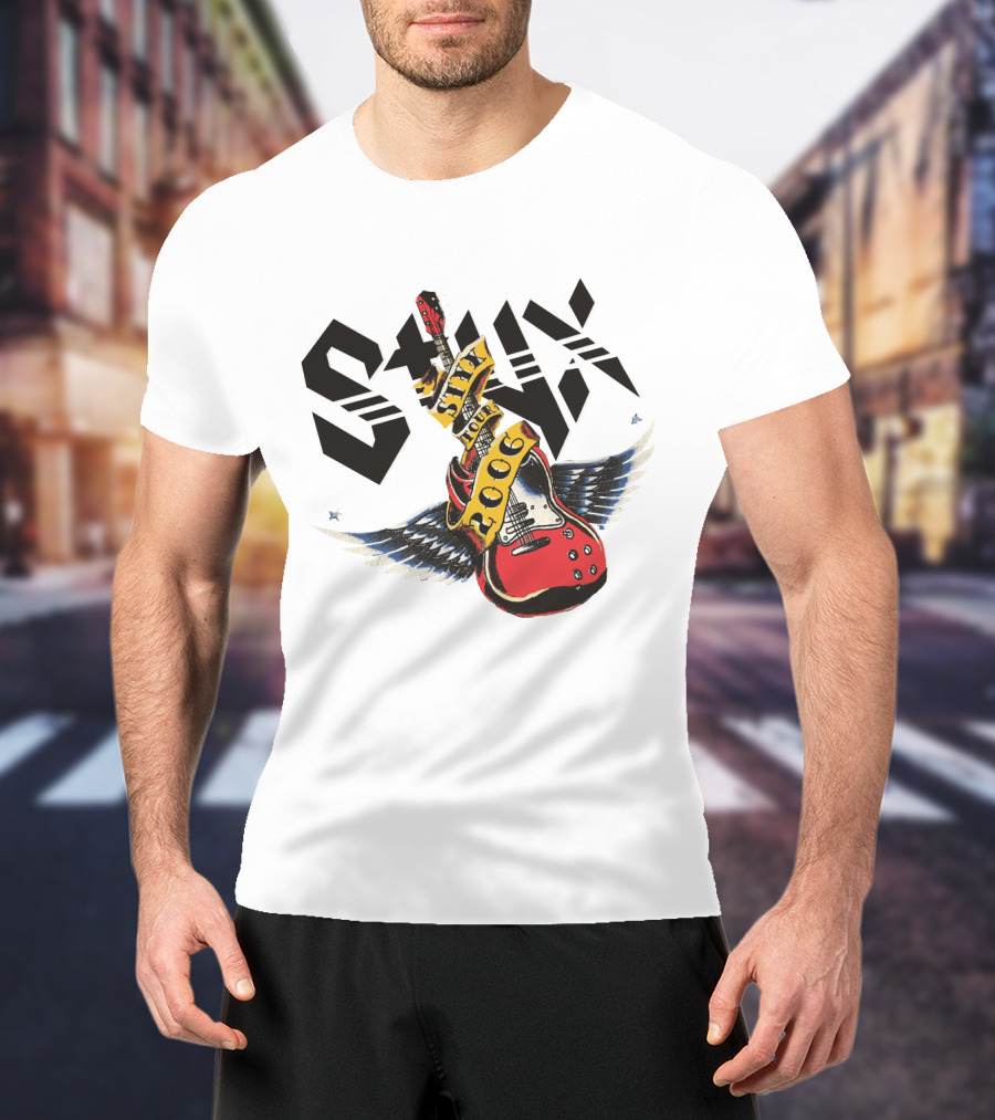 Styx Tour 2006 Winged Guitar T-Shirt
