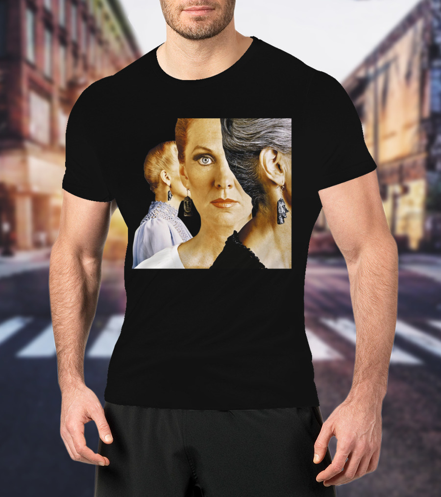 Surreal Split Face Portrait Fashion T-Shirt