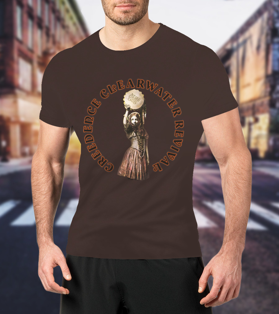 Creedence Clearwater Revival Vintage Style With Mardi Gras Element T-Shirt