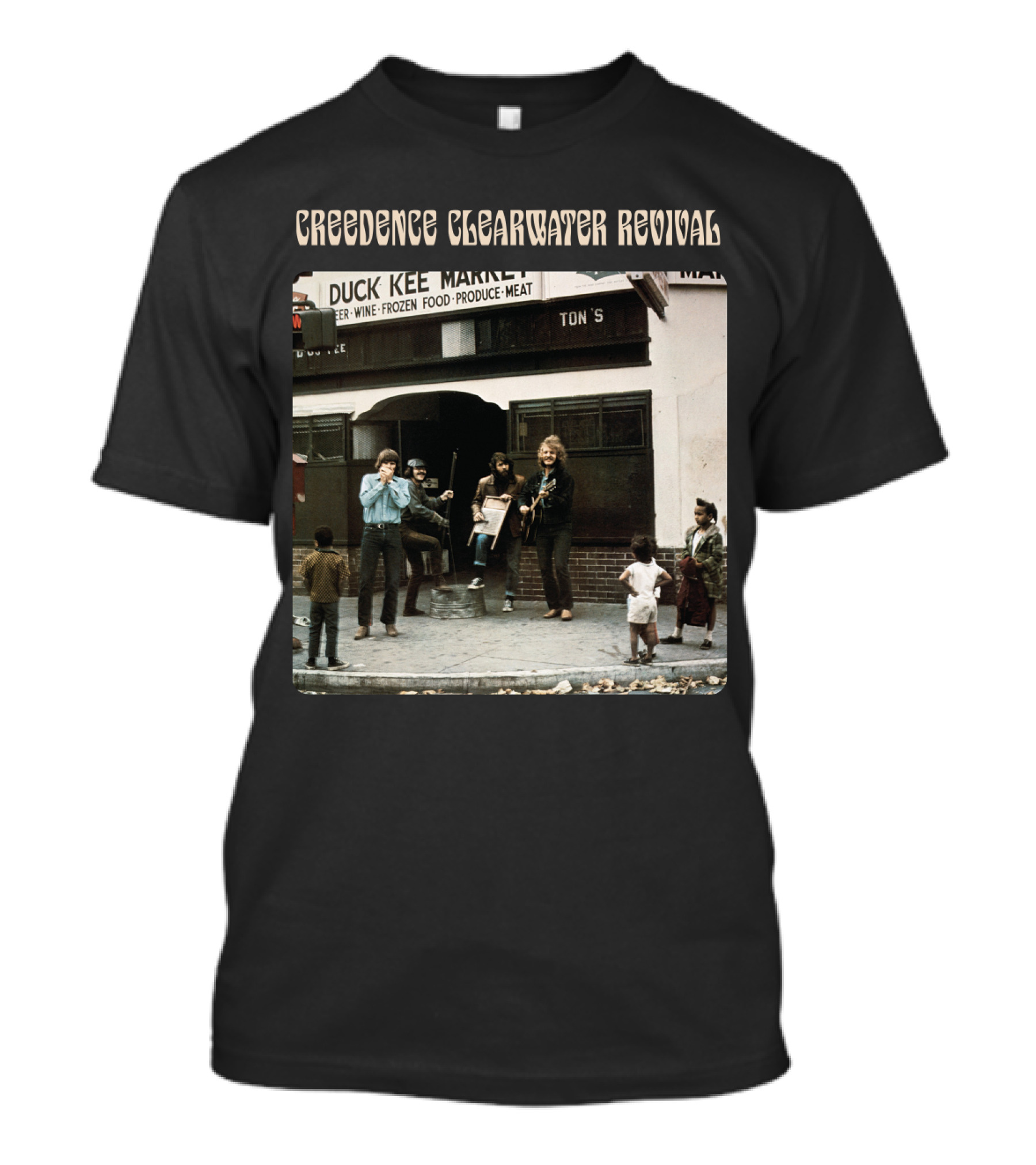 Creedence Clearwater Revival Street Performance Scene At Duck Kee Market T-Shirt
