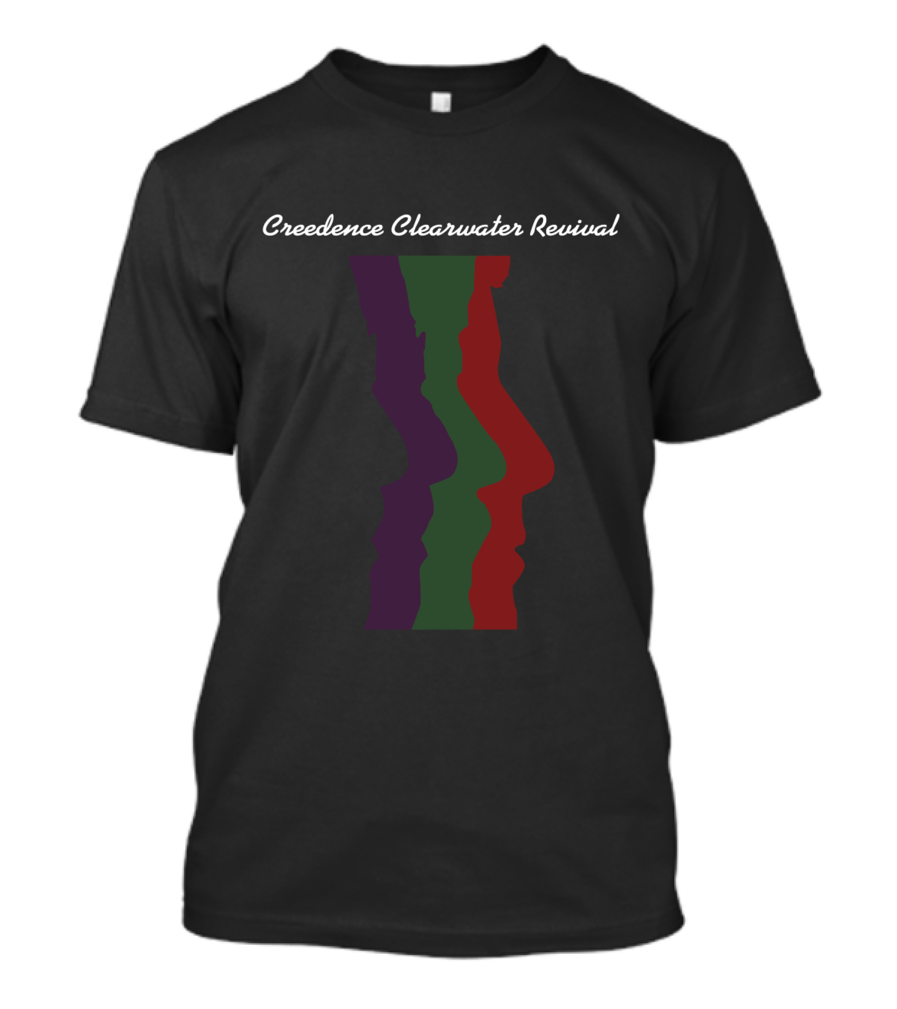 Creedence Clearwater Revival Colorful Profiles Silhouette T-Shirt