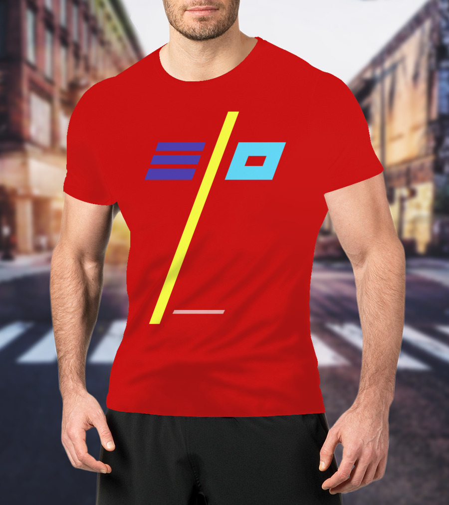 Elo Band Logo With Stylized Colors And Geometric Patterns T-Shirt
