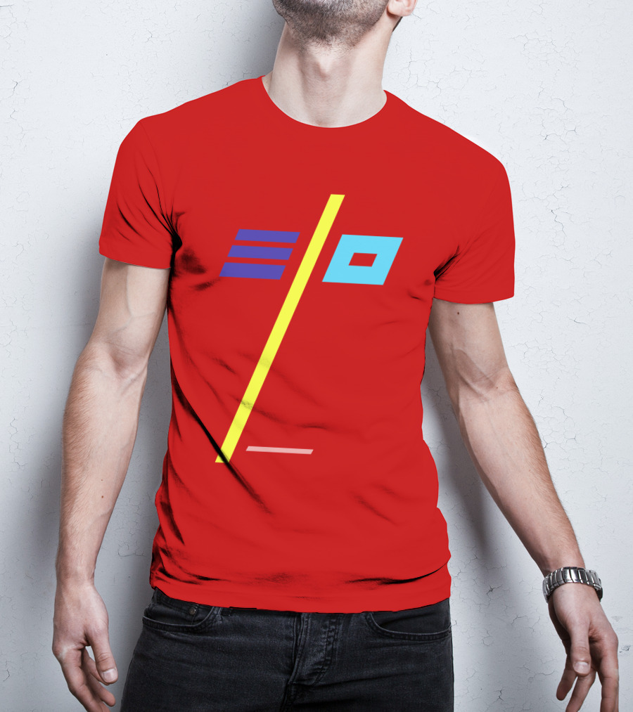 Elo Band Logo With Stylized Colors And Geometric Patterns T-Shirt