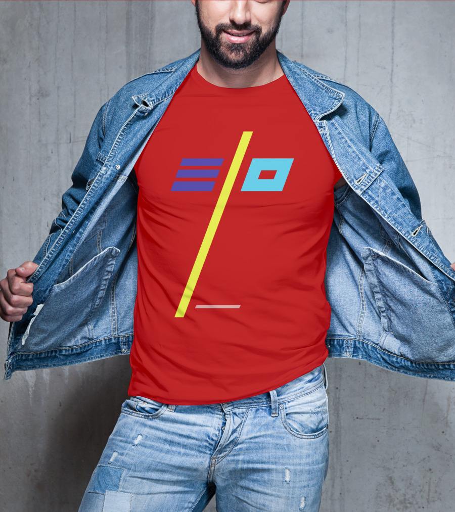 Elo Band Logo With Stylized Colors And Geometric Patterns T-Shirt
