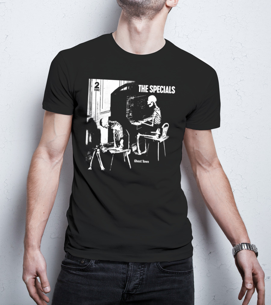 The Specials Ghost Town 2 Tone Skeletons T-Shirt