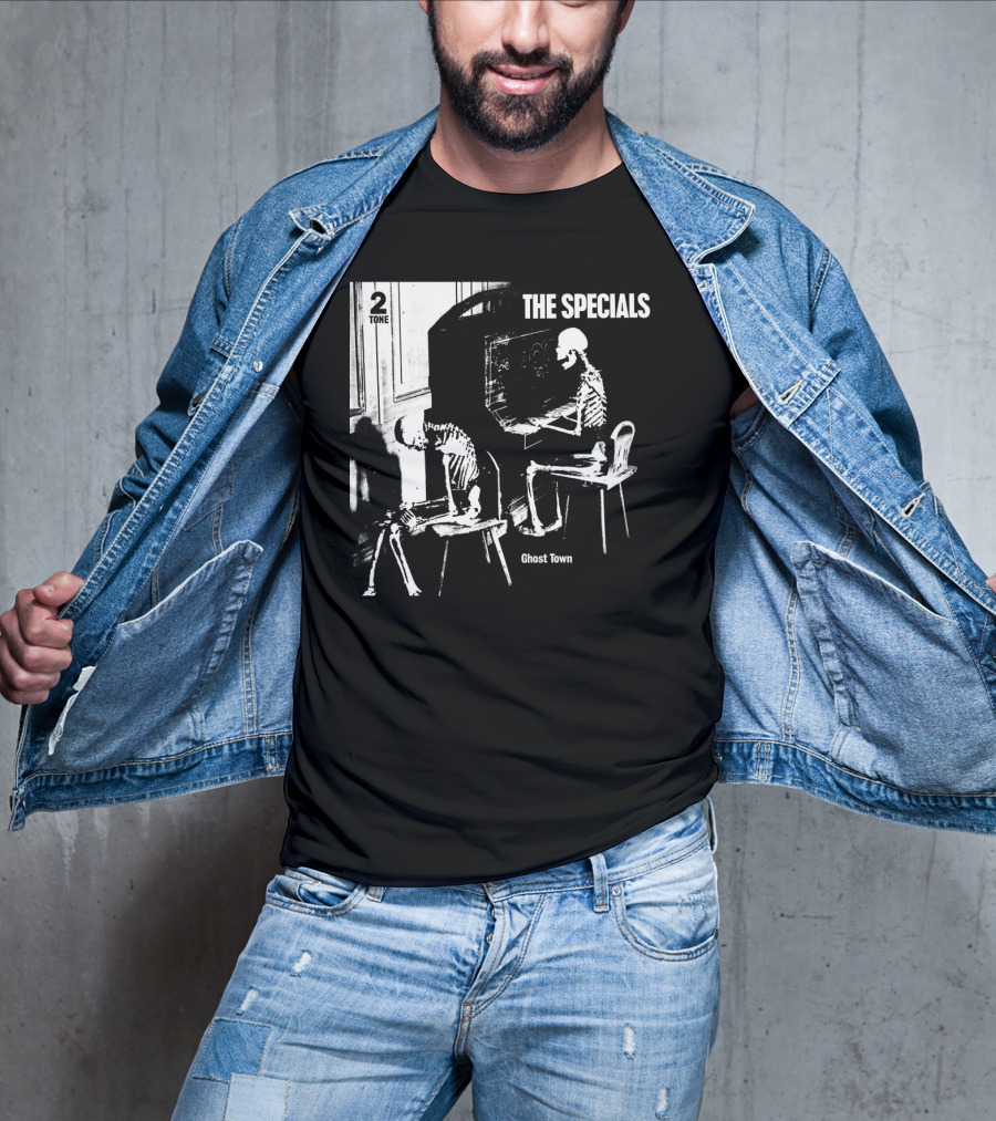 The Specials Ghost Town 2 Tone Skeletons T-Shirt
