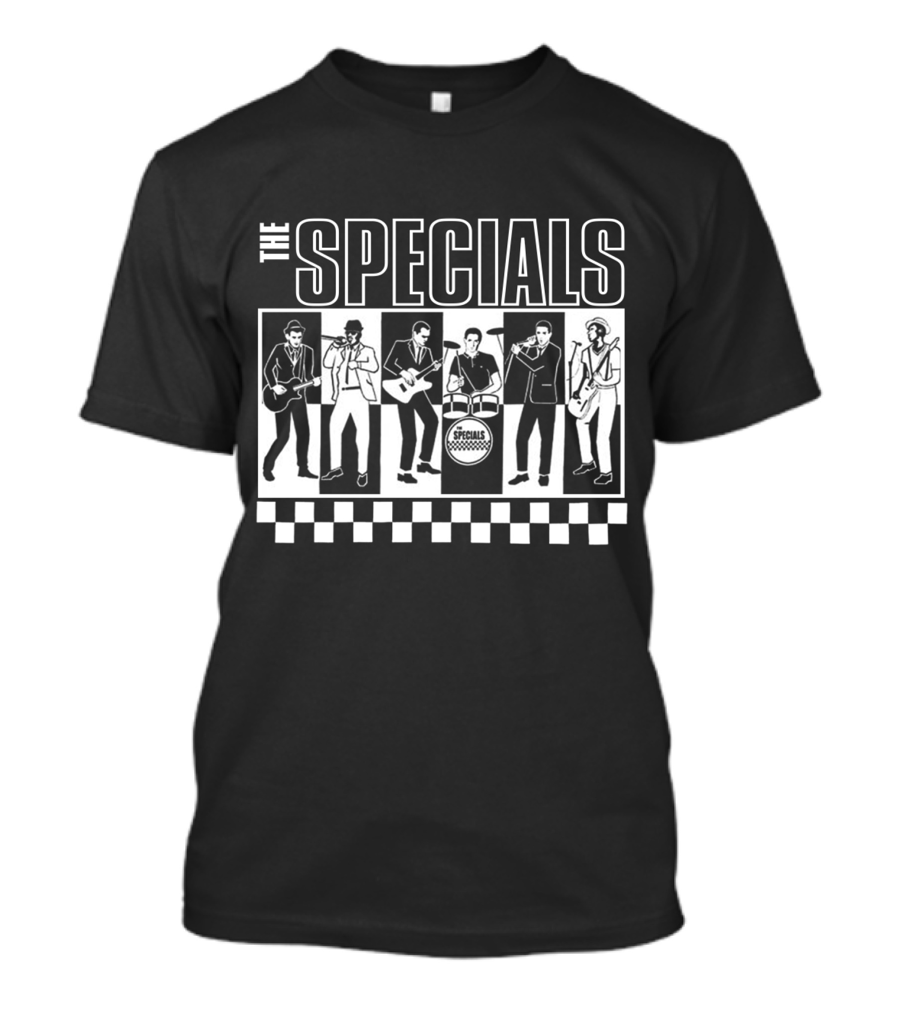 The Specials Band Black And White Checkerboard T-Shirt
