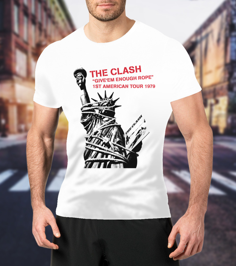 The Clash Give 'Em Enough Rope 1St American Tour 1979 Statue Of Liberty T-Shirt