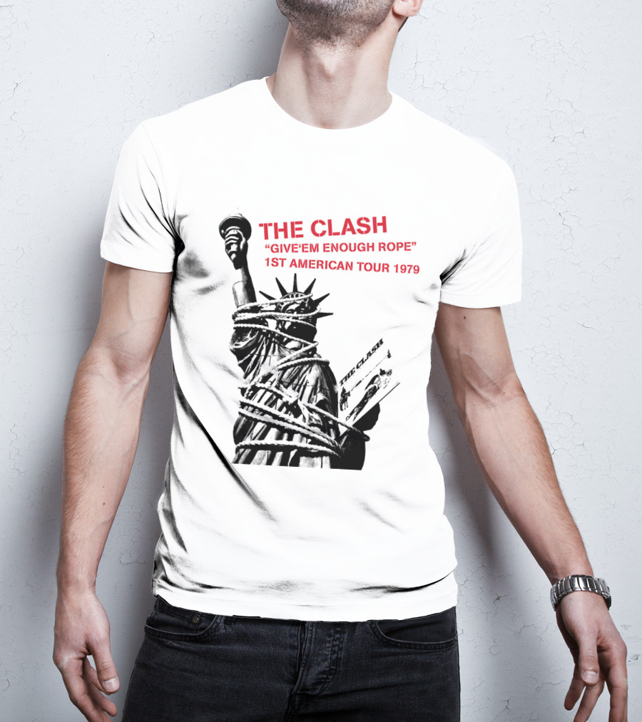 The Clash Give 'Em Enough Rope 1St American Tour 1979 Statue Of Liberty T-Shirt